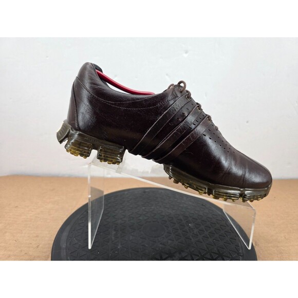 Adidas Tour 360 LTD Golf Shoes Mens  10.5  Brown Leather Spiked Retro Sport main image 10